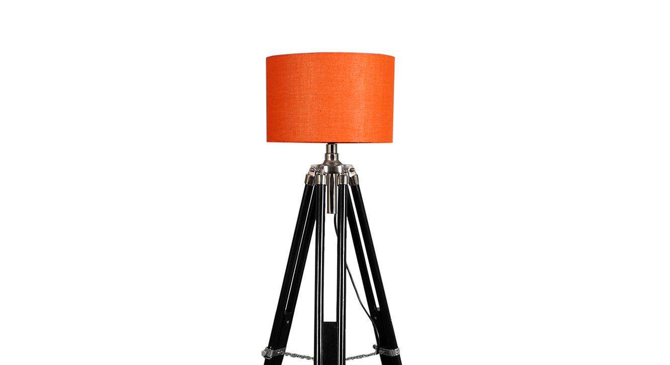 Percy Orange Jute Shade Floor Lamp Urban Ladder