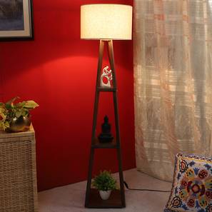 Theoren Beige Jute Shade Floor Lamp