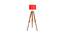 Razo Red Cotton Shade Floor Lamp (Red) by Urban Ladder - Front View Design 1 - 770310