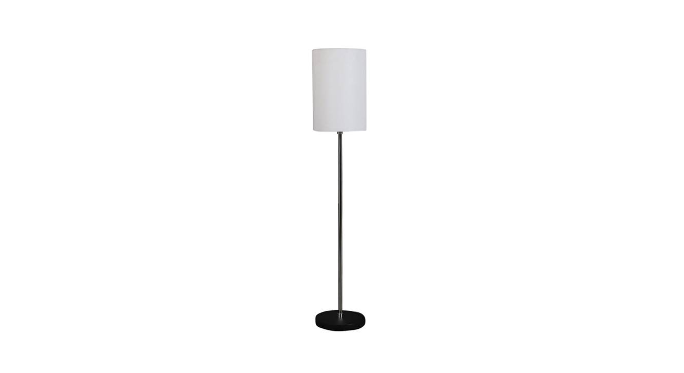 Severin White Cotton Shade Floor Lamp Urban Ladder