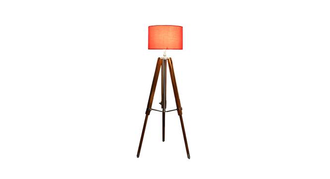 Razo Red Cotton Shade Floor Lamp (Red) by Urban Ladder - Design 1 Side View - 770329