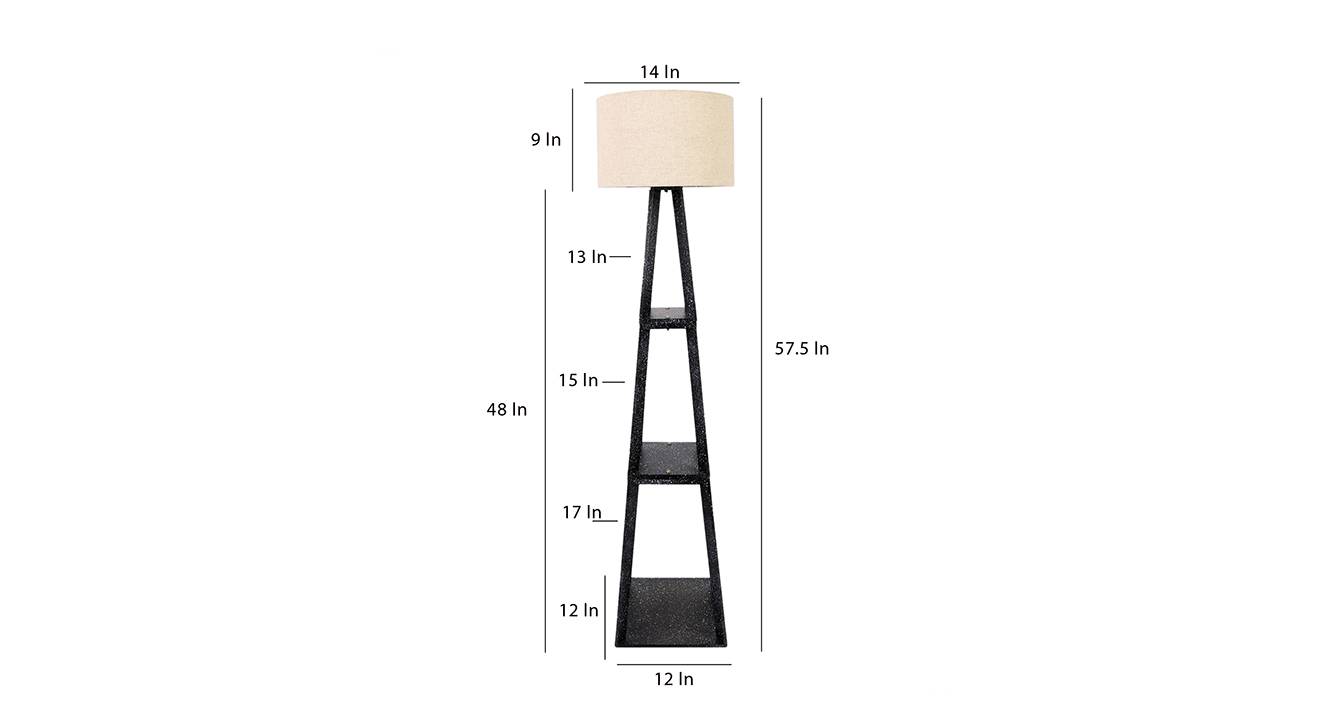 Suede Beige Jute Shade Floor Lamp Urban Ladder