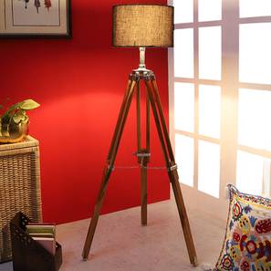 Floor Lamps Design Albert Black Cotton Shade Floor Lamp (Black)