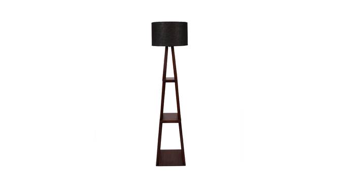 Rosa Black Cotton Shade Floor Lamp (Black) by Urban Ladder - Front View Design 1 - 770411