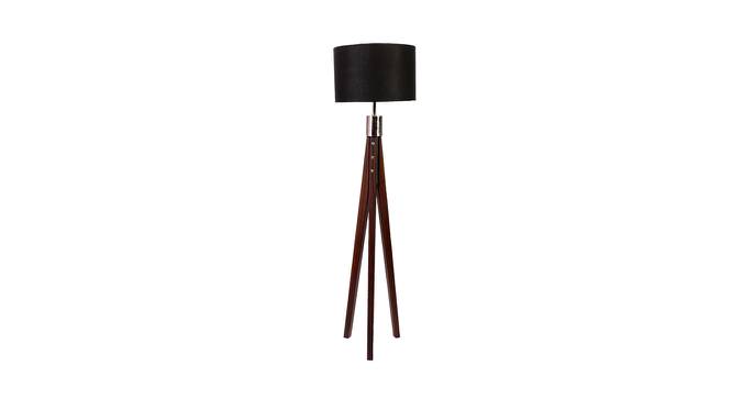 Simone Black Cotton Shade Floor Lamp (Black) by Urban Ladder - Front View Design 1 - 770412