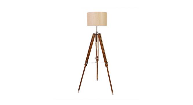 Barack Beige Jute Shade Floor Lamp (Beige) by Urban Ladder - Front View Design 1 - 770415