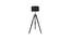 Charles Black Cotton Shade Floor Lamp (Black) by Urban Ladder - Front View Design 1 - 770416