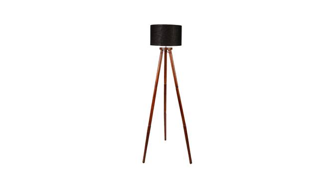 Thor Black Cotton Shade Floor Lamp (Black) by Urban Ladder - Front View Design 1 - 770421