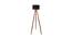 Thor Black Cotton Shade Floor Lamp (Black) by Urban Ladder - Front View Design 1 - 770421