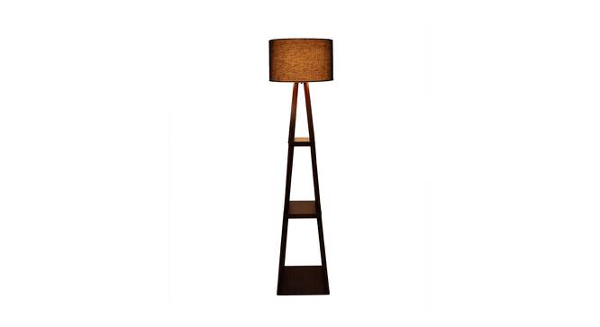 Rosa Black Cotton Shade Floor Lamp (Black) by Urban Ladder - Design 1 Side View - 770430