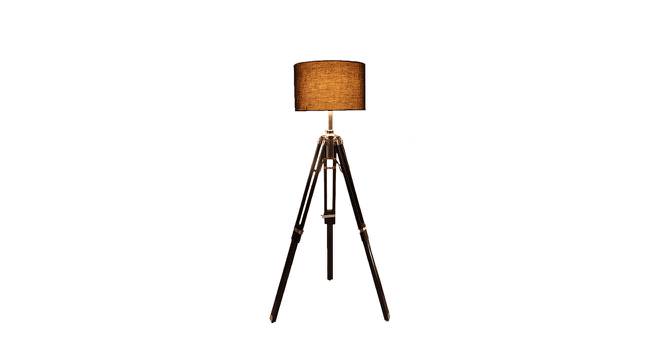 Charles Black Cotton Shade Floor Lamp (Black) by Urban Ladder - Design 1 Side View - 770435