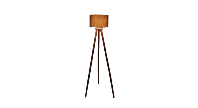 Thor Black Cotton Shade Floor Lamp (Black) by Urban Ladder - Design 1 Side View - 770440