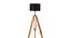 Albert Black Cotton Shade Floor Lamp (Black) by Urban Ladder - Ground View Design 1 - 770451