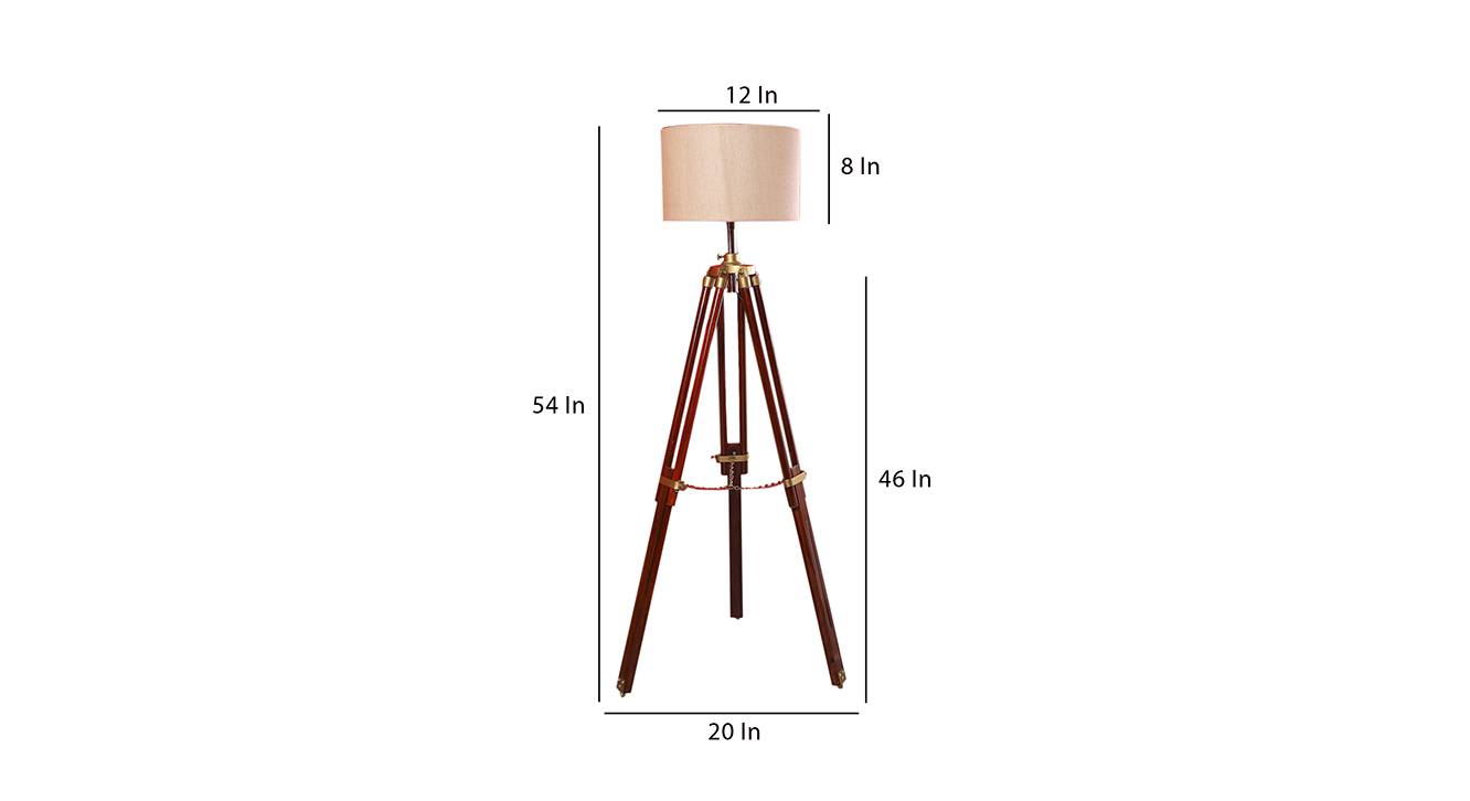 Stephen Beige Jute Shade Floor Lamp Urban Ladder