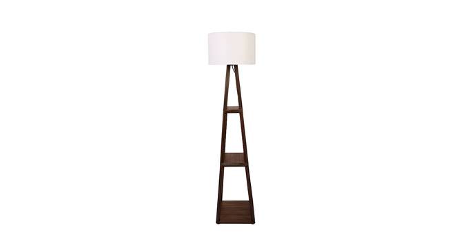 Naomi White Cotton Shade Floor Lamp (White) by Urban Ladder - Front View Design 1 - 770504