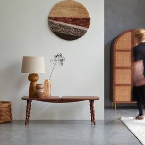woodenmood Kafano Solid Wood Bench in Honey Oak Brown Finish-picture-19