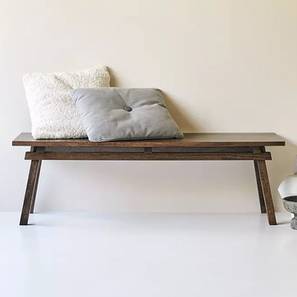 Agatha Solid Wood Bench in Provincial Teak Brown Finish