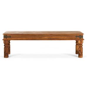 Carroll Solid Wood Bench in Honey Oak Brown Finish-image-24