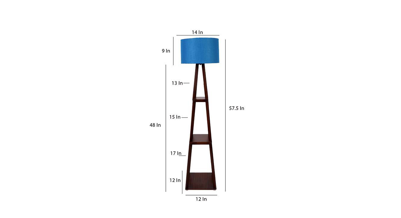 Olympia Blue Cotton Shade Floor Lamp Urban Ladder