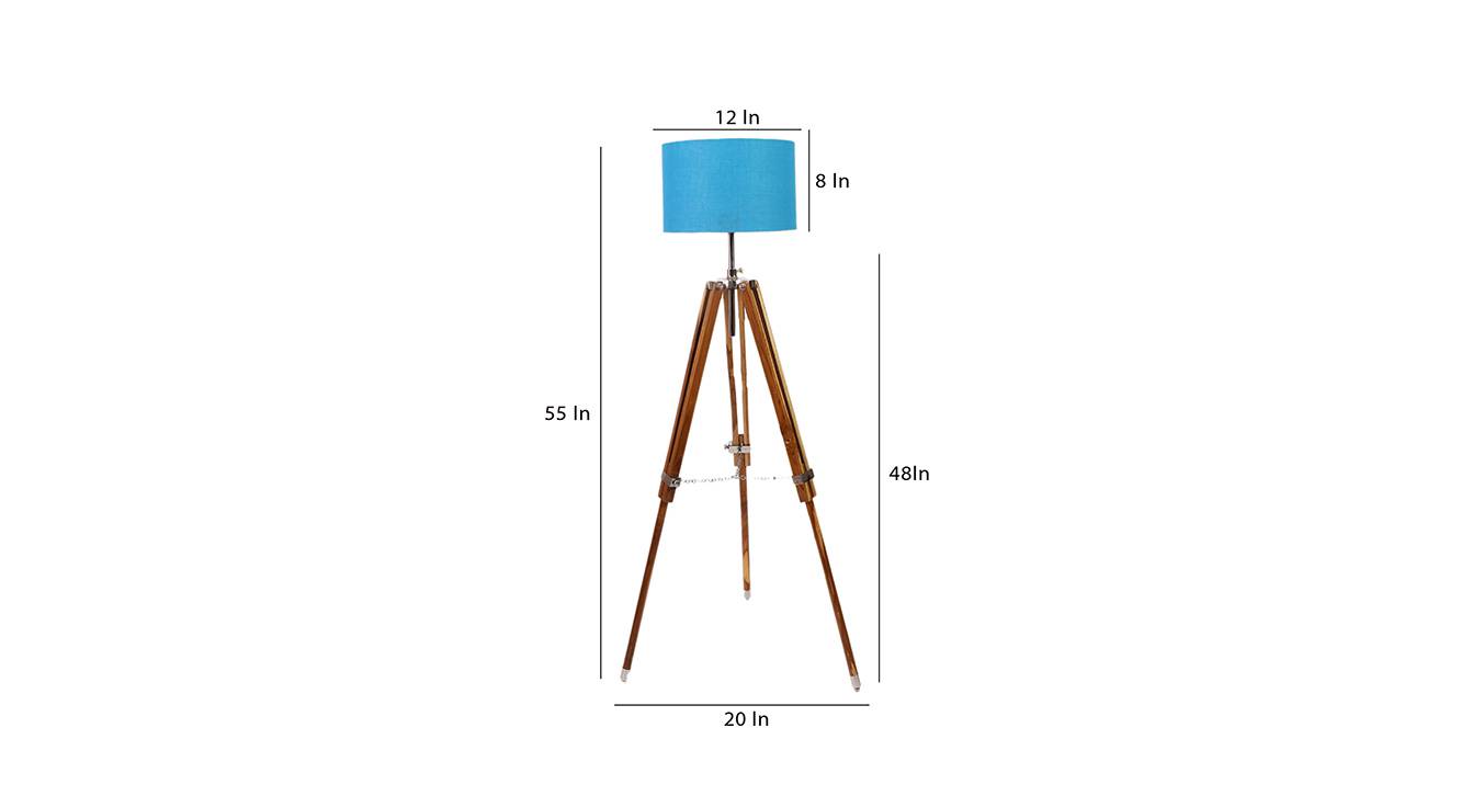 Benjamin Blue Cotton Shade Floor Lamp Urban Ladder