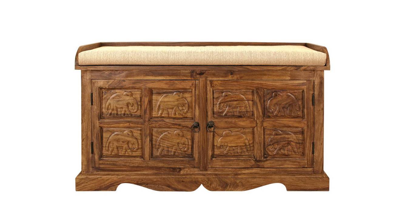 Mclaren Solid Wood Bench in Provincial Teak Finish Urban Ladder