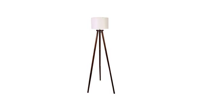 Xander White Cotton Shade Floor Lamp (White) by Urban Ladder - Front View Design 1 - 770679