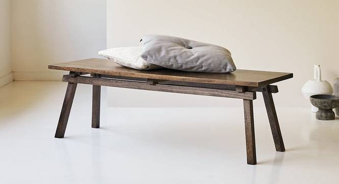 java Benches (Brown, PROVINCIAL TEAK Finish) by Urban Ladder - Front View Design 1 - 770710