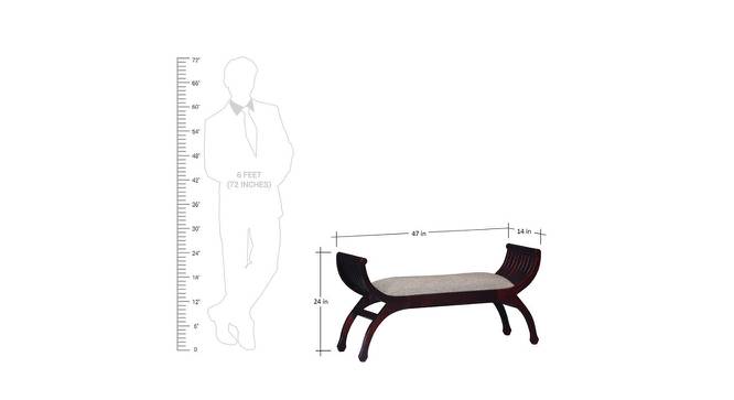 lenoire Benches (Walnut Finish, Brown) by Urban Ladder - Design 1 Dimension - 770735