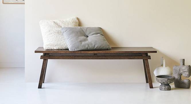 java Benches (Brown, PROVINCIAL TEAK Finish) by Urban Ladder - Design 1 Side View - 770741
