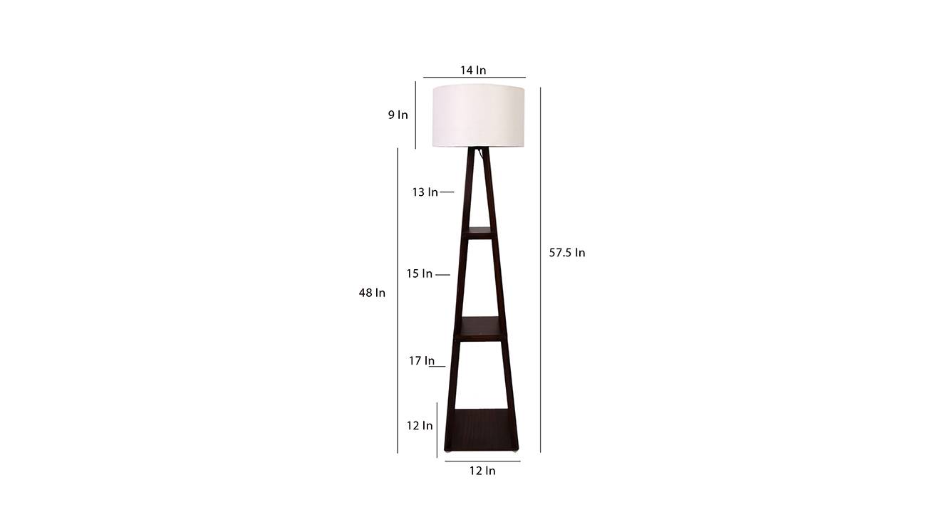 Reese White Cotton Shade Floor Lamp Urban Ladder