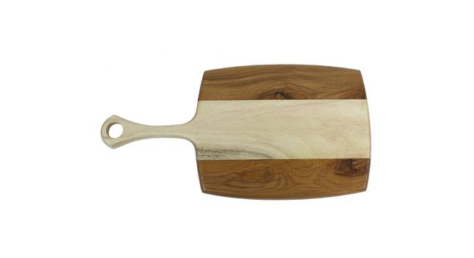 Natural Wooden Two Tone Effect Long and Strong Chopping Board (Beige) by Urban Ladder - Design 1 Side View - 770840