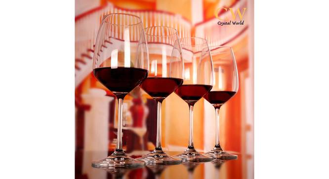 Jive Crystal Premium Giselle Red Wine Glass Set - Set of 6 (Transperant, Set of 6 Set) by Urban Ladder - Front View Design 1 - 771951