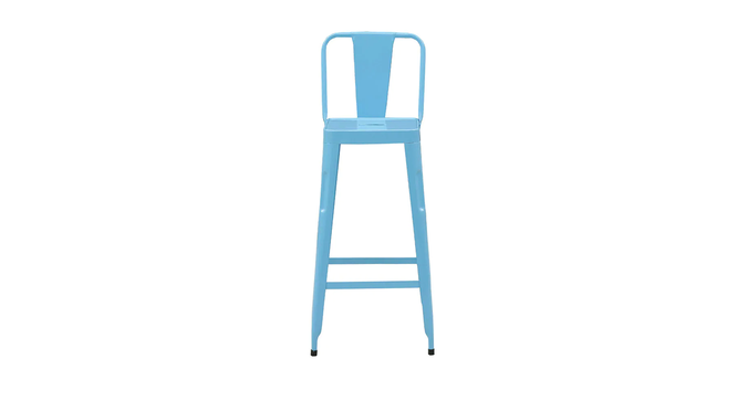 Adley Metal Bar Chair in Glossy Finish-blue (Blue Finish) by Urban Ladder - Close View Design 1 - 