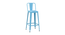 Adley Metal Bar Chair in Glossy Finish-blue (Blue Finish) by Urban Ladder - Side View Design 1 - 