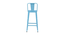 Adley Metal Bar Chair in Glossy Finish-blue (Blue Finish) by Urban Ladder - Front View Design 1 - 