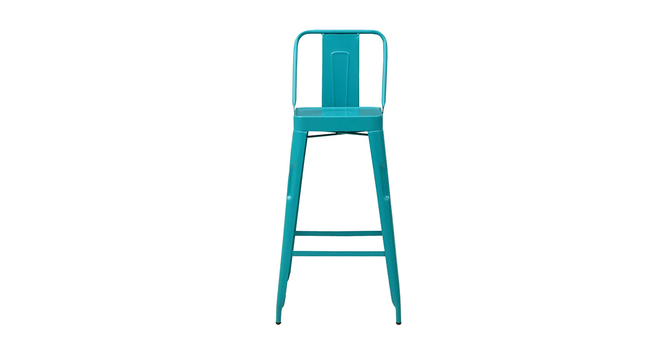 Scout Metal Bar Chair in Glossy Finish-blue (Blue Finish) by Urban Ladder - Front View Design 1 - 