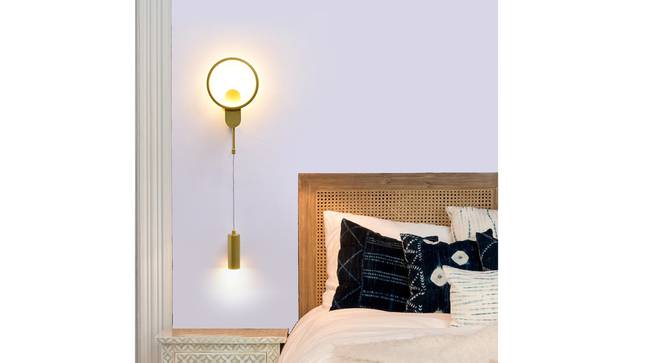Carl LED Metal Wall lamp (Gold) by Urban Ladder - Full View Design 1 - 