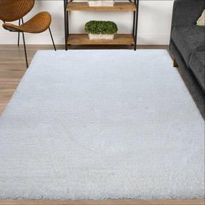 Carpet Collections Design Echo White Solid Synthetic Fiber 3 X 2 Feet Carpet