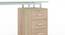 Eddings Glass Top Study Table (Natural Oak Finish, Without Keyboard Tray Configuration) by Urban Ladder - Top Image - 