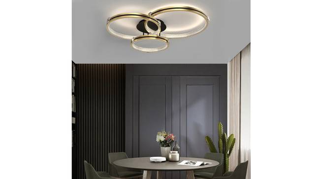 Camila LED Smart Voice Assist Chandelier (Gold) by Urban Ladder - Full View Design 1 - 779171