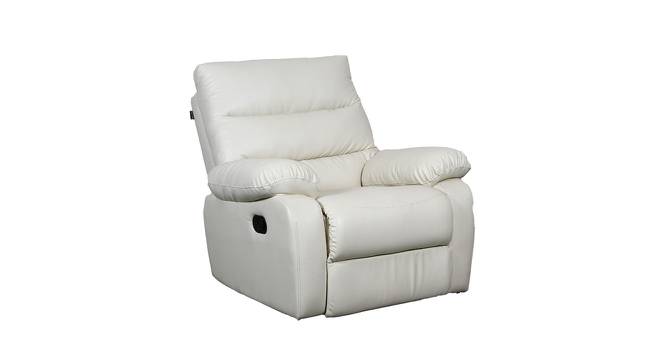 Naple Leatherette Manual Recliner 1 Seater Sofa In Cream (Cream, One Seater) by Urban Ladder - Front View Design 1 - 779602