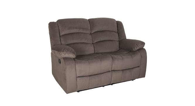 Morgan Fabric Manual Recliner 1 Seater With Glider-In Brown Color (Brown, Two Seater) by Urban Ladder - Front View Design 1 - 779604