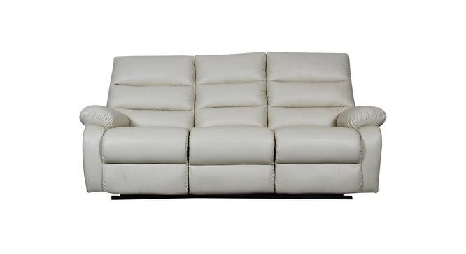Naple Leatherette Manual Recliner 1 Seater Sofa In Cream (Cream, Three Seater) by Urban Ladder - Design 1 Side View - 779606