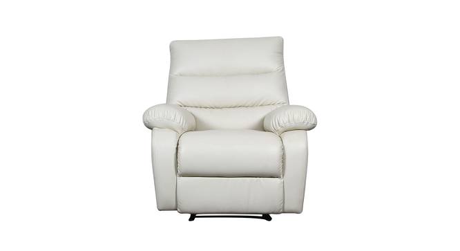 Naple Leatherette Manual Recliner 1 Seater Sofa In Cream (Cream, One Seater) by Urban Ladder - Design 1 Side View - 779608