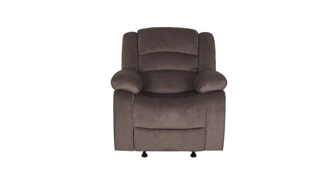Morgan Fabric Manual Recliner 1 Seater With Glider-In Brown Color (Brown, One Seater) by Urban Ladder - Design 1 Side View - 779611
