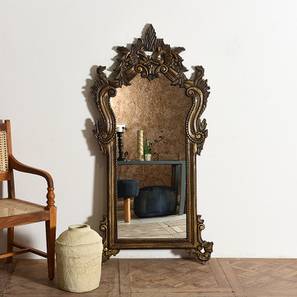 Voleta Gold Solid Wood Rectangular Wall Mirror-image-24