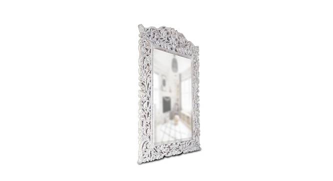 Carrie Wall Mirror (White, Simple Configuration, Rectangle Mirror Shape) by Urban Ladder - Front View Design 1 - 779651