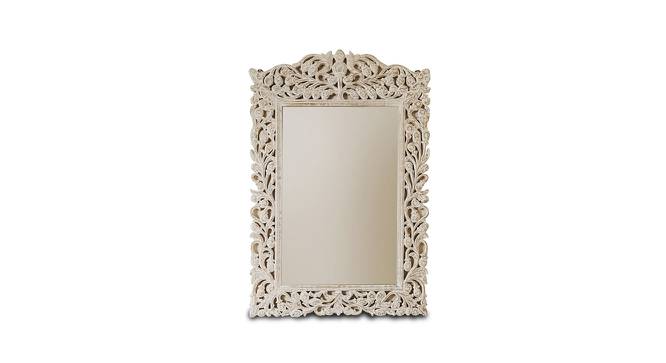 Carrie Wall Mirror (White, Simple Configuration, Rectangle Mirror Shape) by Urban Ladder - Design 1 Side View - 779658