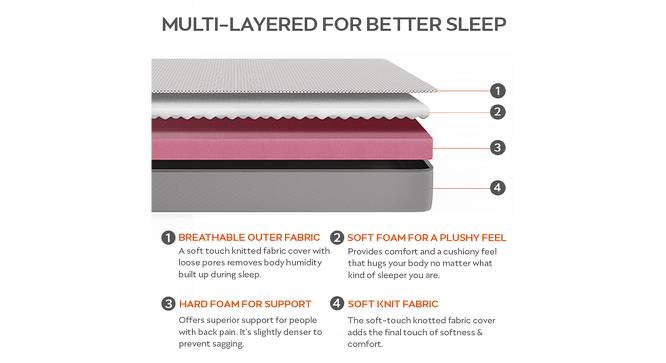Flip Dual Sided Double Size High Density Foam Mattress with Firm & Soft Sides (6 in Mattress Thickness (in Inches), 78 x 48 in (Standard) Mattress Size, Double Mattress Type) by Urban Ladder - Front View Design 1 - 779831