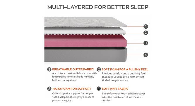 Flip Dual Sided Queen Size High Density Foam Mattress with Firm & Soft Sides (Queen Mattress Type, 72 x 60 in Mattress Size, 6 in Mattress Thickness (in Inches)) by Urban Ladder - Front View Design 1 - 779847